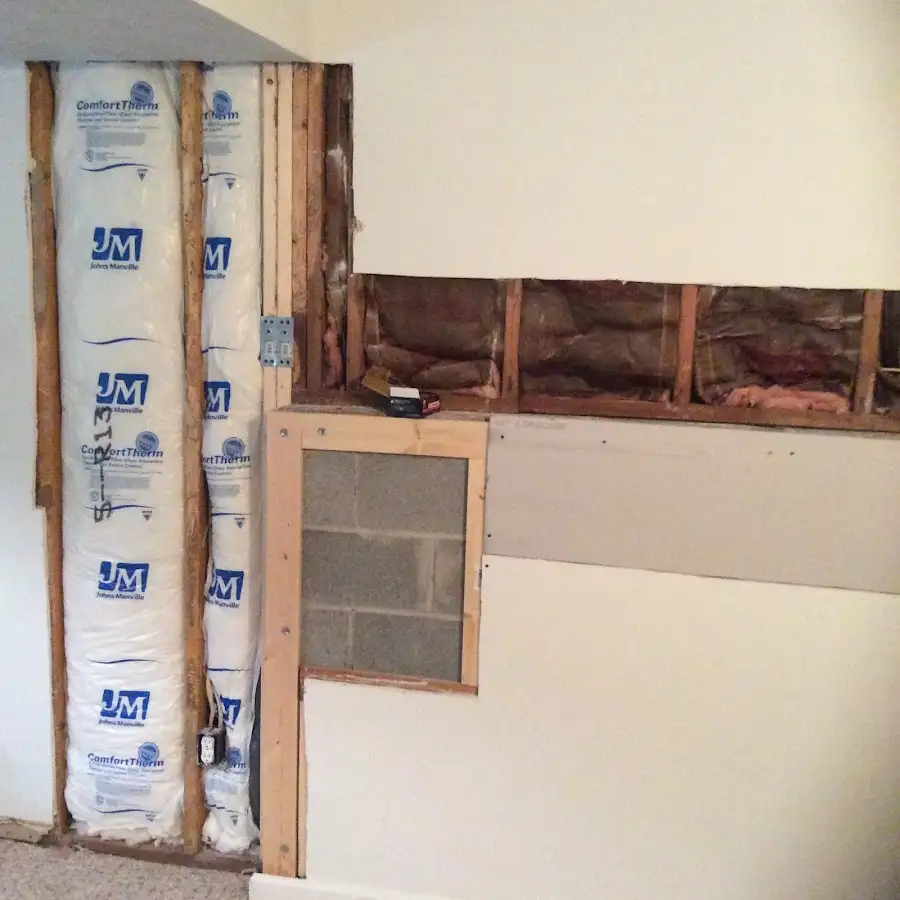 Wall insulation replacement during Structural Drying in Makawao
